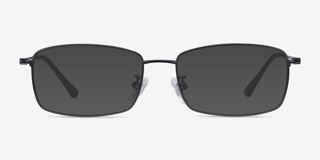 Hobbes Black TitaniumEyeglass Frames from EyeBuyDirect, with Tinted Lenses