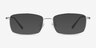 Hobbes Silver TitaniumEyeglass Frames from EyeBuyDirect, with Tinted Lenses