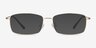 Hobbes Golden TitaniumEyeglass Frames from EyeBuyDirect, with Tinted Lenses