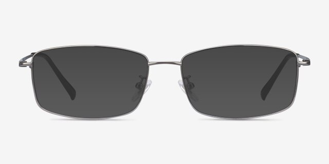 Embark Gunmetal TitaniumEyeglass Frames from EyeBuyDirect, with Tinted Lenses