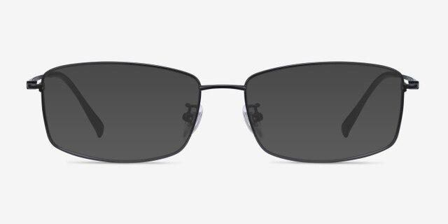 Embark Black TitaniumEyeglass Frames from EyeBuyDirect, with Tinted Lenses