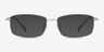 Embark Silver TitaniumEyeglass Frames from EyeBuyDirect, with Tinted Lenses