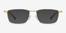 Fielder Gold TitaniumEyeglass Frames from EyeBuyDirect, with Tinted Lenses