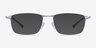 Fielder Silver TitaniumEyeglass Frames from EyeBuyDirect, with Tinted Lenses