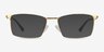 Decider Doré TitaniumMontures de lunettes de vue d'EyeBuyDirect, Avec des Verres Teintés