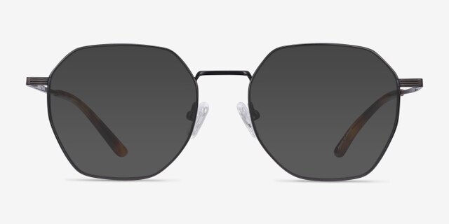 Comet Black TitaniumEyeglass Frames from EyeBuyDirect, with Tinted Lenses