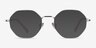 Cecily Silver TitaniumEyeglass Frames from EyeBuyDirect, with Tinted Lenses
