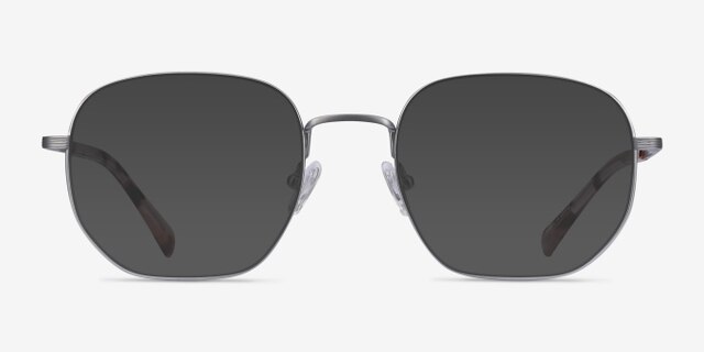 Dante Gunmetal TitaniumEyeglass Frames from EyeBuyDirect, with Tinted Lenses