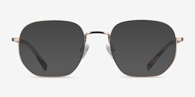 Dante Gold TitaniumEyeglass Frames from EyeBuyDirect, with Tinted Lenses