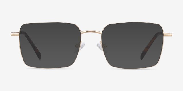Apex Gold TitaniumEyeglass Frames from EyeBuyDirect, with Tinted Lenses