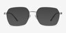East Gunmetal TitaniumEyeglass Frames from EyeBuyDirect, with Tinted Lenses