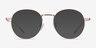 Geometry Rose Gold TitaniumEyeglass Frames from EyeBuyDirect, with Tinted Lenses