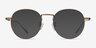 Geometry Bronze TitaniumEyeglass Frames from EyeBuyDirect, with Tinted Lenses