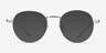 Geometry Silver TitaniumEyeglass Frames from EyeBuyDirect, with Tinted Lenses