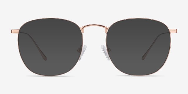 Arbor Rose Gold TitaniumEyeglass Frames from EyeBuyDirect, with Tinted Lenses