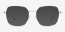 Meteor Rose Gold TitaniumEyeglass Frames from EyeBuyDirect, with Tinted Lenses