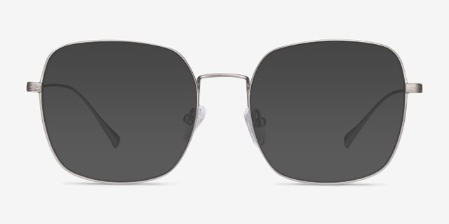 Meteor Gunmetal TitaniumEyeglass Frames from EyeBuyDirect, with Tinted Lenses