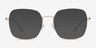 Meteor Gold TitaniumEyeglass Frames from EyeBuyDirect, with Tinted Lenses