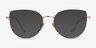 Imani Rose Gold TitaniumEyeglass Frames from EyeBuyDirect, with Tinted Lenses