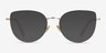 Imani Gold TitaniumEyeglass Frames from EyeBuyDirect, with Tinted Lenses