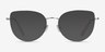 Imani Silver TitaniumEyeglass Frames from EyeBuyDirect, with Tinted Lenses