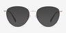 Lila Black & Gold TitaniumEyeglass Frames from EyeBuyDirect, with Tinted Lenses
