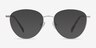 Lila Silver TitaniumEyeglass Frames from EyeBuyDirect, with Tinted Lenses