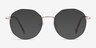 Julia Black & Gold TitaniumEyeglass Frames from EyeBuyDirect, with Tinted Lenses
