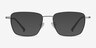 Lorem Black Silver TitaniumEyeglass Frames from EyeBuyDirect, with Tinted Lenses