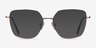 Bessie Gold TitaniumEyeglass Frames from EyeBuyDirect, with Tinted Lenses