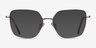 Bessie Silver TitaniumEyeglass Frames from EyeBuyDirect, with Tinted Lenses