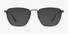 Astronomy Matte Black TitaniumEyeglass Frames from EyeBuyDirect, with Tinted Lenses