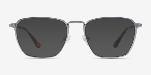 Astronomy Matte Silver TitaniumEyeglass Frames from EyeBuyDirect, with Tinted Lenses