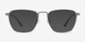 Astronomy Matte Silver TitaniumEyeglass Frames from EyeBuyDirect, with Tinted Lenses