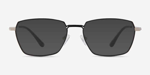 Eren Black Gold TitaniumEyeglass Frames from EyeBuyDirect, with Tinted Lenses