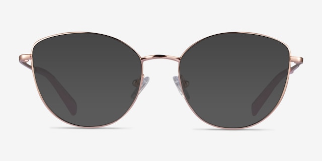Mandolin Rose Gold TitaniumEyeglass Frames from EyeBuyDirect, with Tinted Lenses