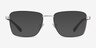 Bolton Silver Black TitaniumEyeglass Frames from EyeBuyDirect, with Tinted Lenses