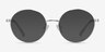 Sahel Silver TitaniumEyeglass Frames from EyeBuyDirect, with Tinted Lenses