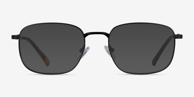 Gong Black TitaniumEyeglass Frames from EyeBuyDirect, with Tinted Lenses