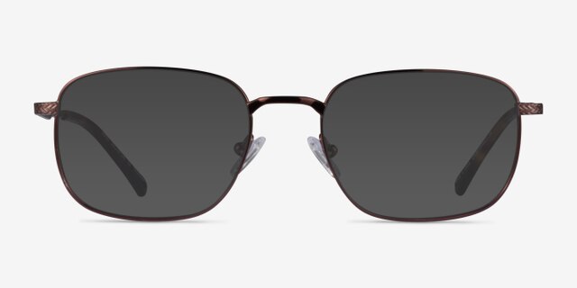 Gong Coffee TitaniumEyeglass Frames from EyeBuyDirect, with Tinted Lenses