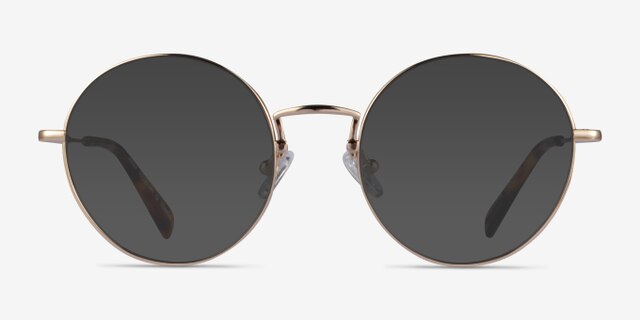 Jonah Gold TitaniumEyeglass Frames from EyeBuyDirect, with Tinted Lenses