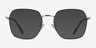 Cassel Black Silver TitaniumEyeglass Frames from EyeBuyDirect, with Tinted Lenses