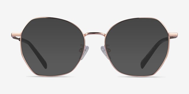 Anissa Rose Gold TitaniumEyeglass Frames from EyeBuyDirect, with Tinted Lenses