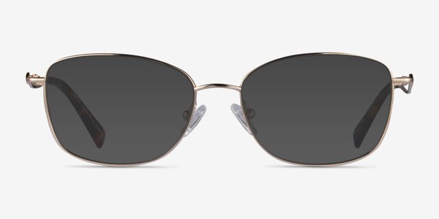 Dianele Gold TitaniumEyeglass Frames from EyeBuyDirect, with Tinted Lenses