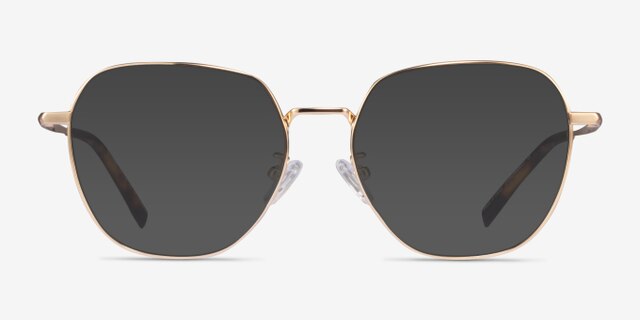 Alphabet Gold TitaniumEyeglass Frames from EyeBuyDirect, with Tinted Lenses