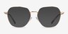 Alphabet Gold TitaniumEyeglass Frames from EyeBuyDirect, with Tinted Lenses