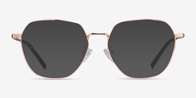 Alphabet Rose Gold TitaniumEyeglass Frames from EyeBuyDirect, with Tinted Lenses
