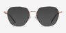 Alphabet Rose Gold TitaniumEyeglass Frames from EyeBuyDirect, with Tinted Lenses