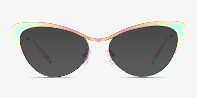 Valerie Rainbow TitaniumEyeglass Frames from EyeBuyDirect, with Tinted Lenses