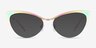 Valerie Rainbow TitaniumEyeglass Frames from EyeBuyDirect, with Tinted Lenses